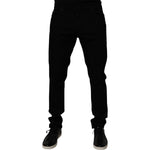 Dolce & Gabbana Black Cotton Stretch Slim Fit Men Denim Jeans