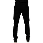 Dolce & Gabbana Black Cotton Stretch Slim Fit Men Denim Jeans