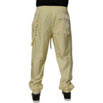 Dolce & Gabbana Yellow Nylon Cargo Chain Men Jogger Pants