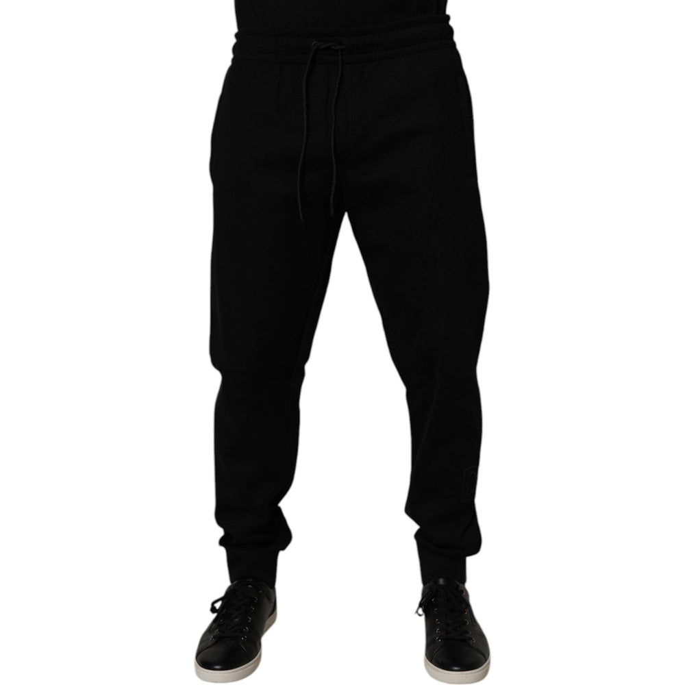 Dolce & Gabbana Black Cotton Blend Jogger Sweatpants Pants