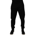 Dolce & Gabbana Black Cotton Blend Jogger Sweatpants Pants