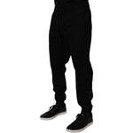 Dolce & Gabbana Black Cotton Blend Jogger Sweatpants Pants