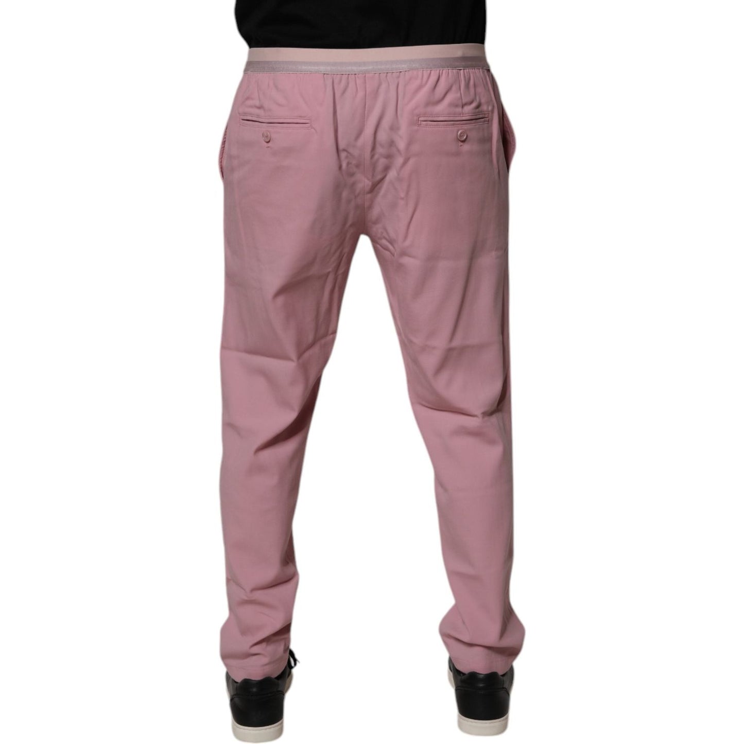 Dolce & Gabbana Pink Cotton Stretch Chino Pants