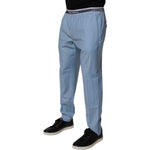 Dolce & Gabbana Blue Cotton Stretch Chino Pants