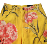 Dolce & Gabbana Yellow Floral Cargo Denim Men Bermuda Shorts
