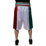 Dolce & Gabbana Multicolor Italia Polyester Bermuda Shorts