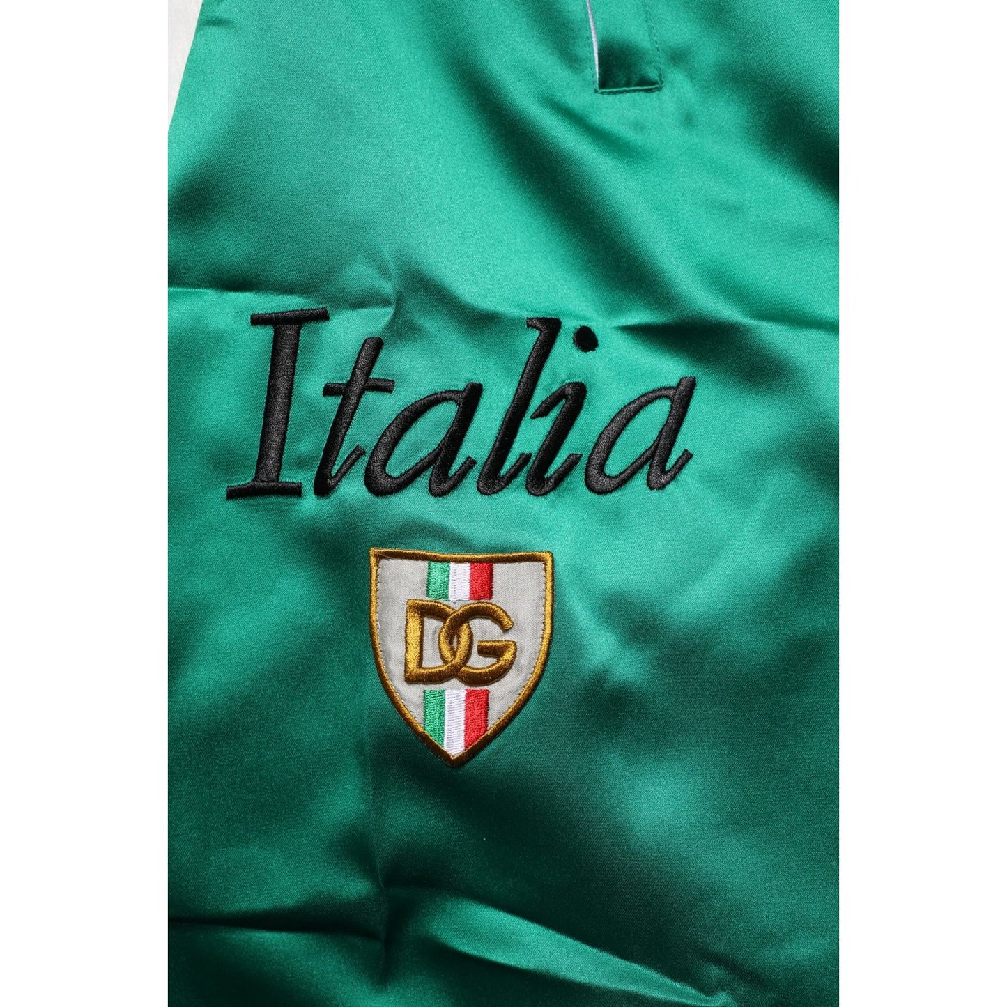 Dolce & Gabbana Multicolor Italia Polyester Bermuda Shorts