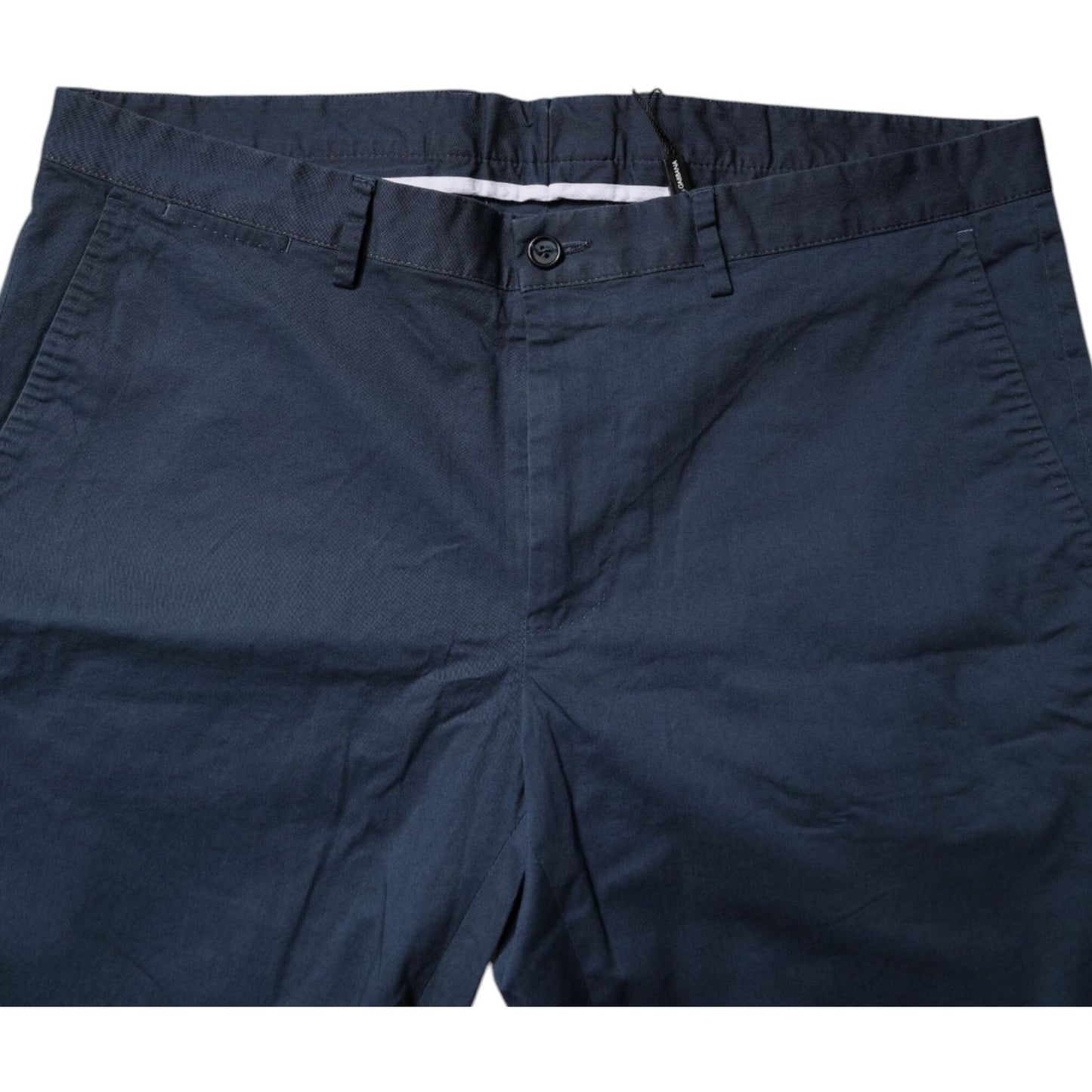 Dolce & Gabbana Blue Cotton Mid Waist Men Bermuda Shorts