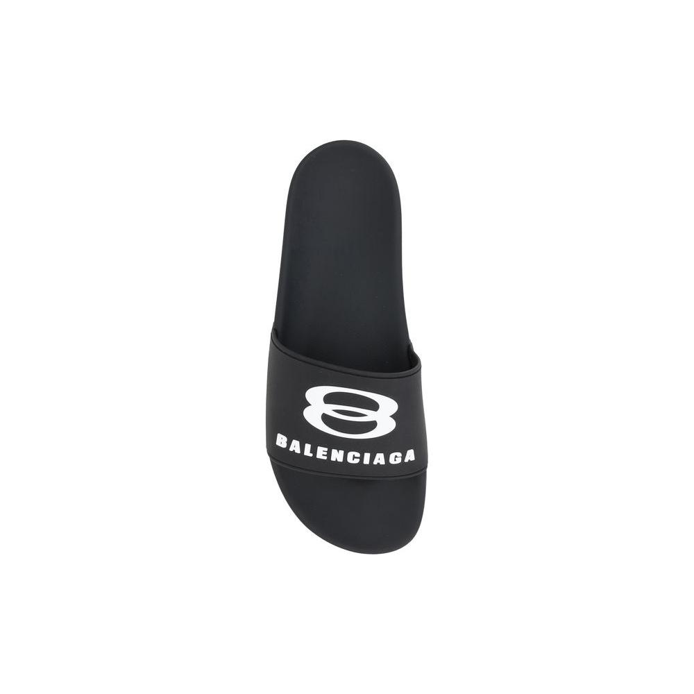 Balenciaga Logo Slippers Balenciaga Dark Slate Gray