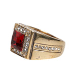 Dolce & Gabbana Gold Tone Sterling Silver 925 Crystals Ring SMY10438-58