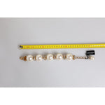 Dolce & Gabbana Gold Tone Brass Maxi Pearl Lobster Clasp Logo Bracelet SMY10448