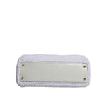 Dolce & Gabbana White Rafia Leather Top Handle Crossbody Bag BAG1633
