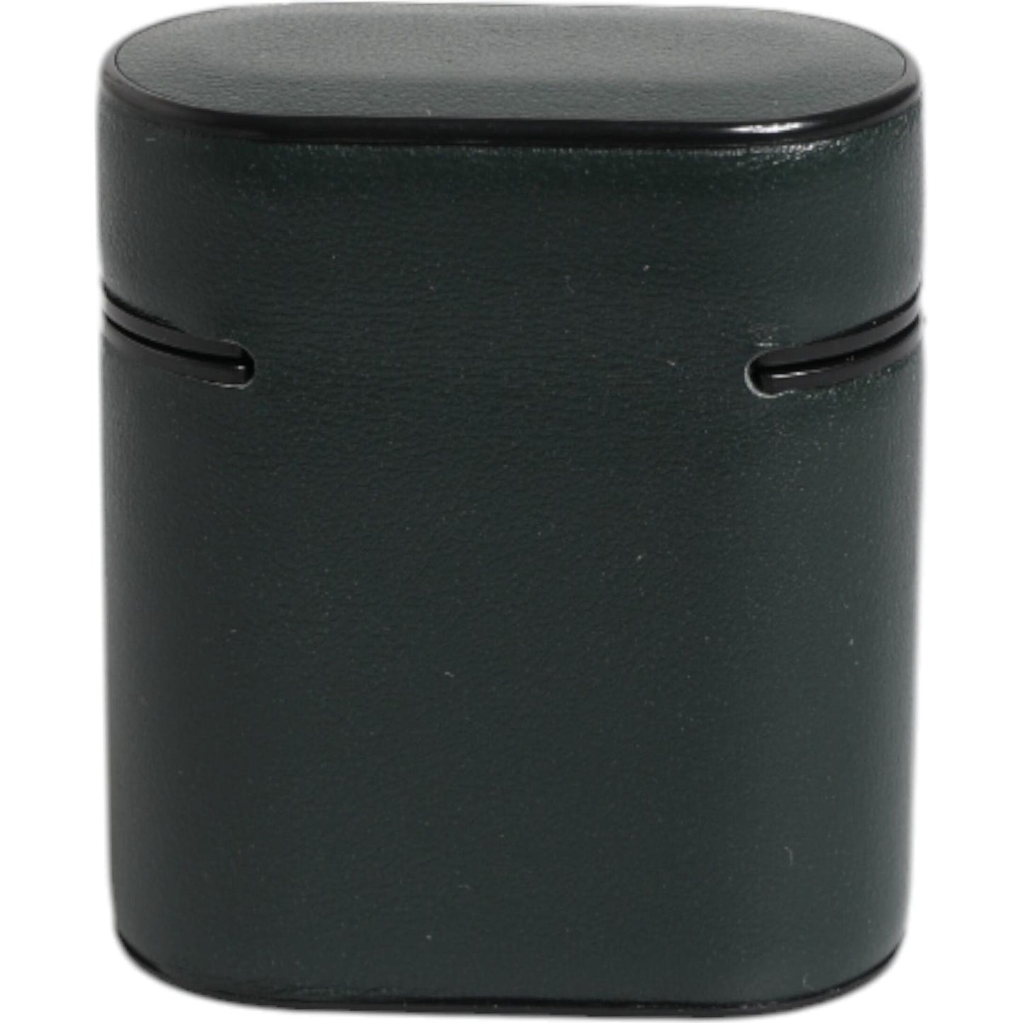 Dolce & Gabbana Black Calfskin Leather Logo Print Flip Holder Airpods Case Dolce & Gabbana Dark Slate Gray