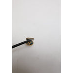 Dolce & Gabbana Gold Brass Blue Enameled Flower Cufflink SMY10680