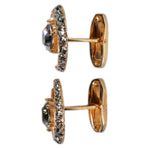 Dolce & Gabbana Brass Gold Black Crystal Luna Cufflink SMY10682