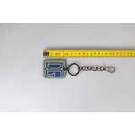 Dolce & Gabbana Blue Yellow DG Rubber Logo Silver Men's Keychain Keyring SMY10702