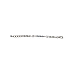 Dolce & Gabbana Silver Tone Chain Lobster Clasp Logo Gray Pearls Bracelet
