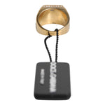 Dolce & Gabbana Gold Tone Sterling Silver 925 Crystals Ring SMY10528-58