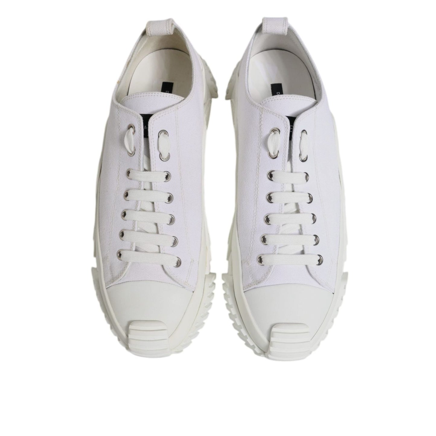 Dolce & Gabbana White Leather Low Top NS1 Sneakers Shoes MV7222-44