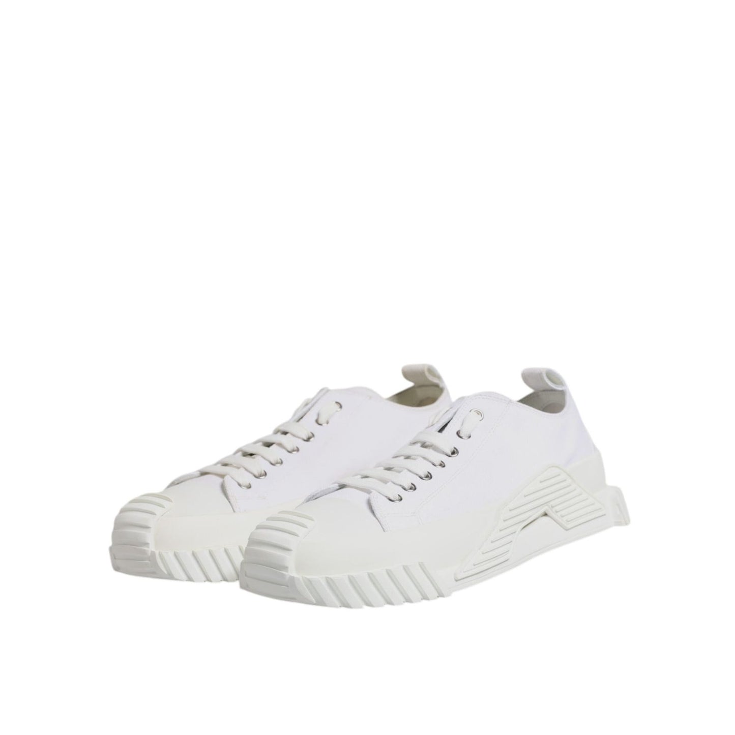 Dolce & Gabbana White Leather Low Top NS1 Sneakers Shoes MV7222-44