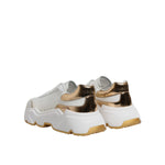 Dolce & Gabbana White Gold Daymaster Low Top Sneakers Shoes LA12520-40