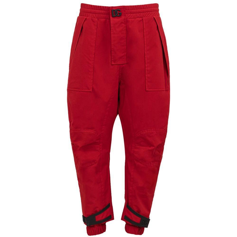 Dolce & Gabbana Red Polyamide Jeans & Pant