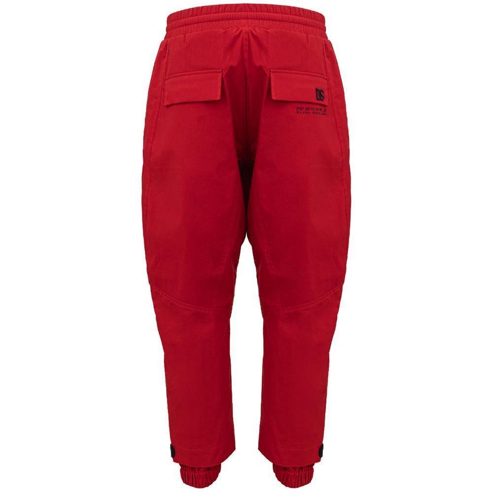 Dolce & Gabbana Red Polyamide Jeans & Pant