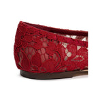 Dolce & Gabbana Red Viscose Flat Shoe