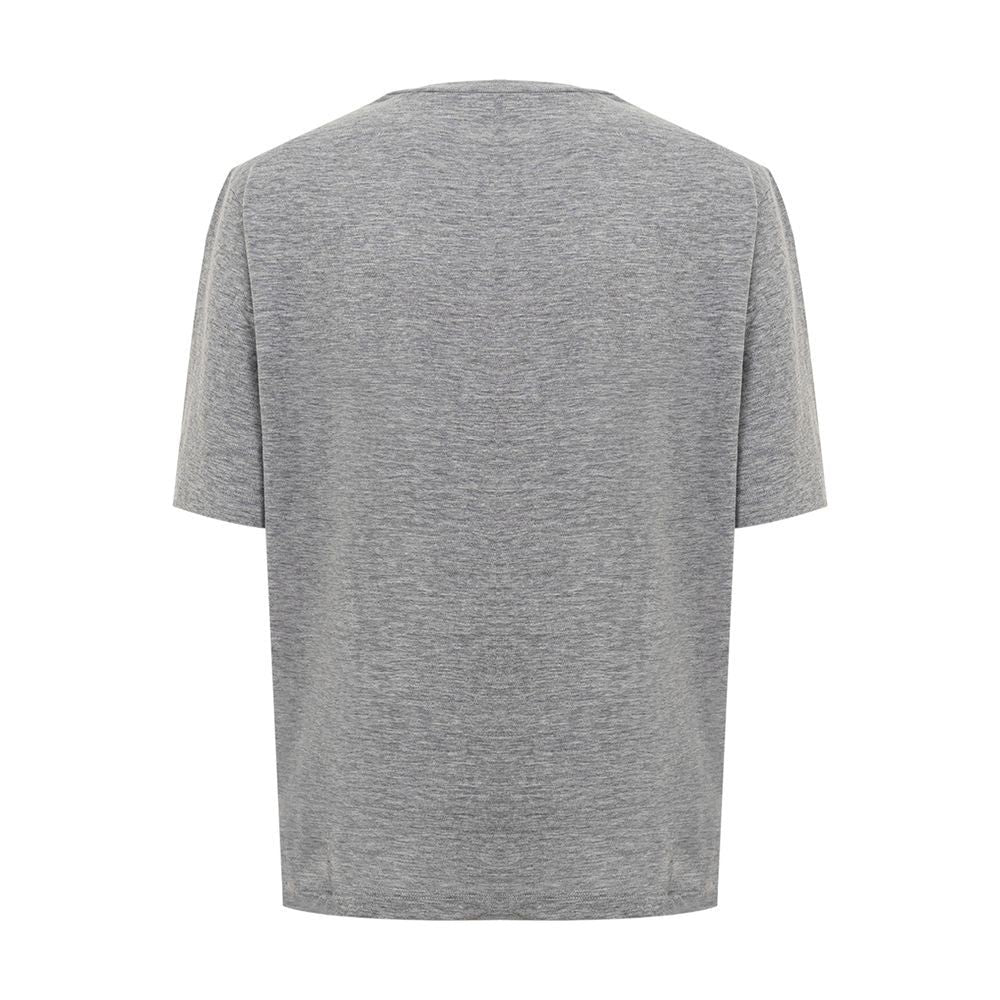 Dsquared² Chic Gray Cotton Tee for the Modern Woman Dsquared² Dark Gray