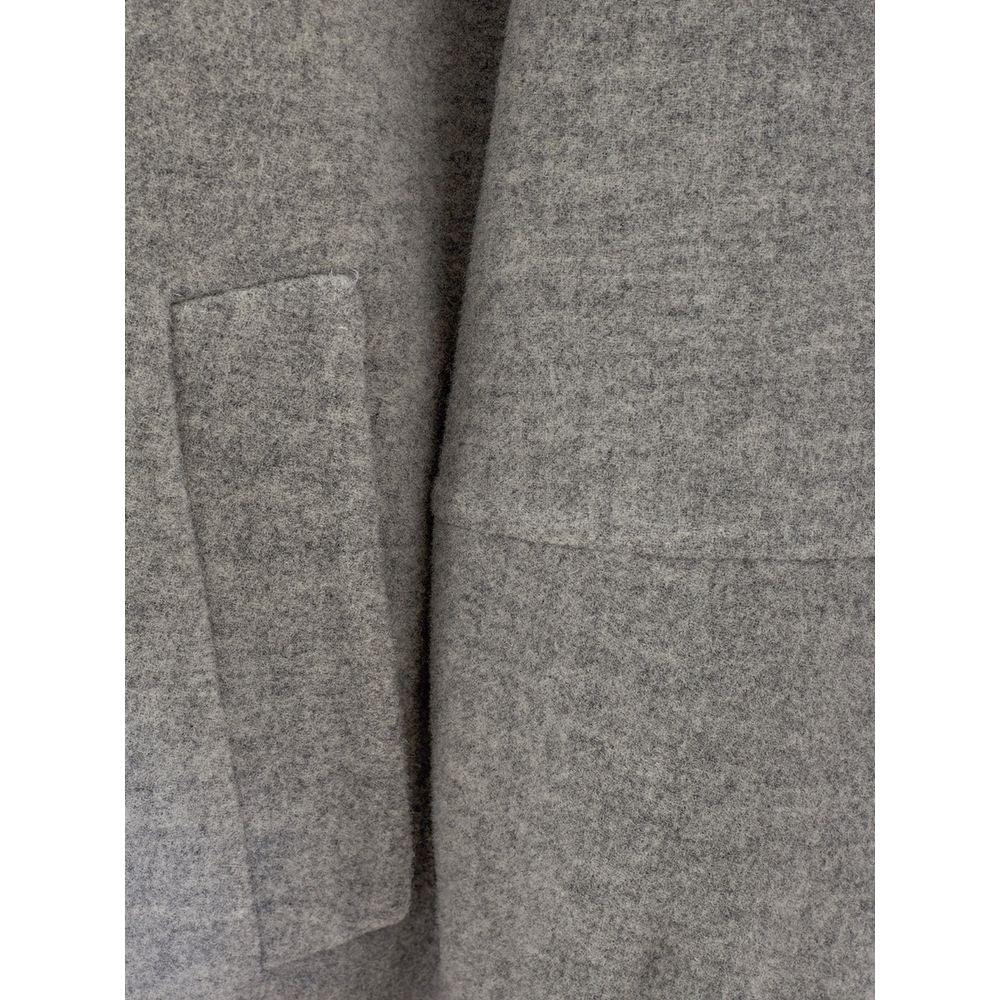 Herno Elegant Gray Wool Jacket for Timeless Style Herno Dim Gray