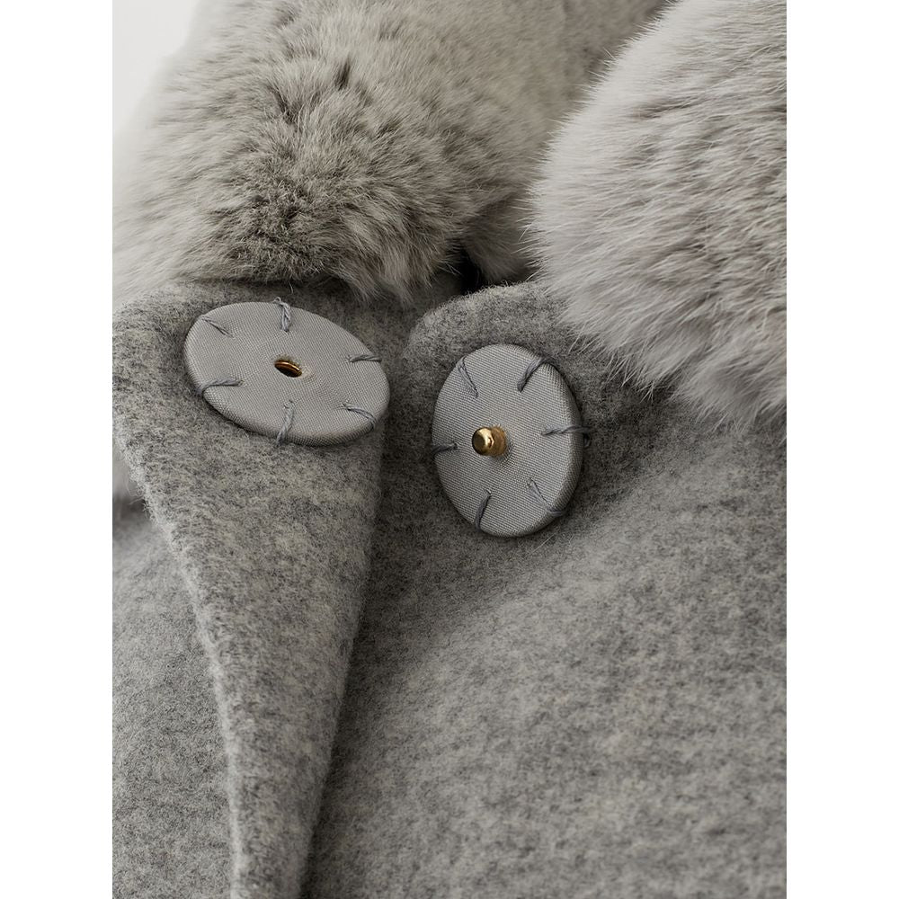 Herno Elegant Gray Wool Jacket for Timeless Style Herno Slate Gray
