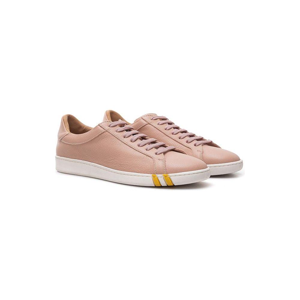 Bally Elegant Pink Cotton Leather Sneakers Bally Gray