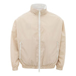 Armani Exchange Beige Polyamide Jacket for the Modern Man Armani Exchange Light Gray