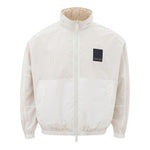 Armani Exchange Beige Polyamide Jacket for the Modern Man Armani Exchange Light Gray