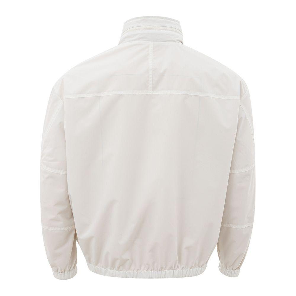 Armani Exchange Beige Polyamide Jacket for the Modern Man Armani Exchange Light Gray