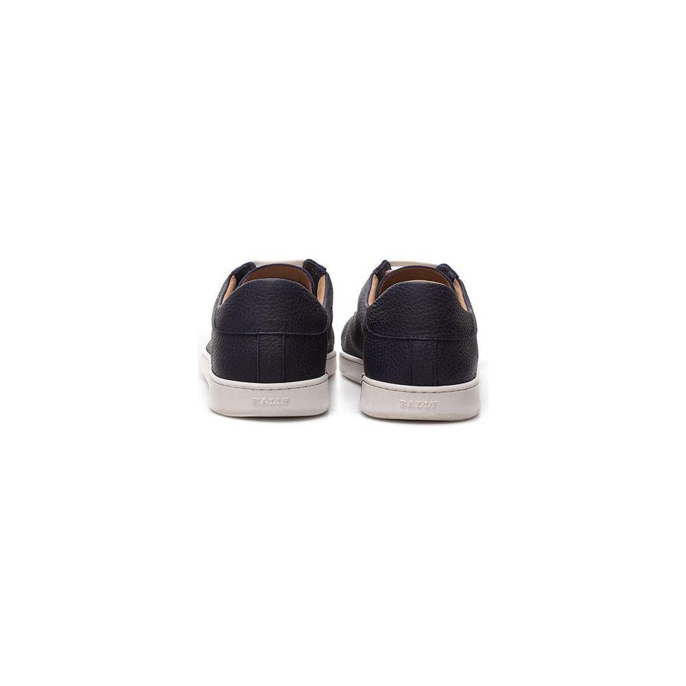 Bally Elegant Blue Leather Sneakers For Men Bally Light Gray