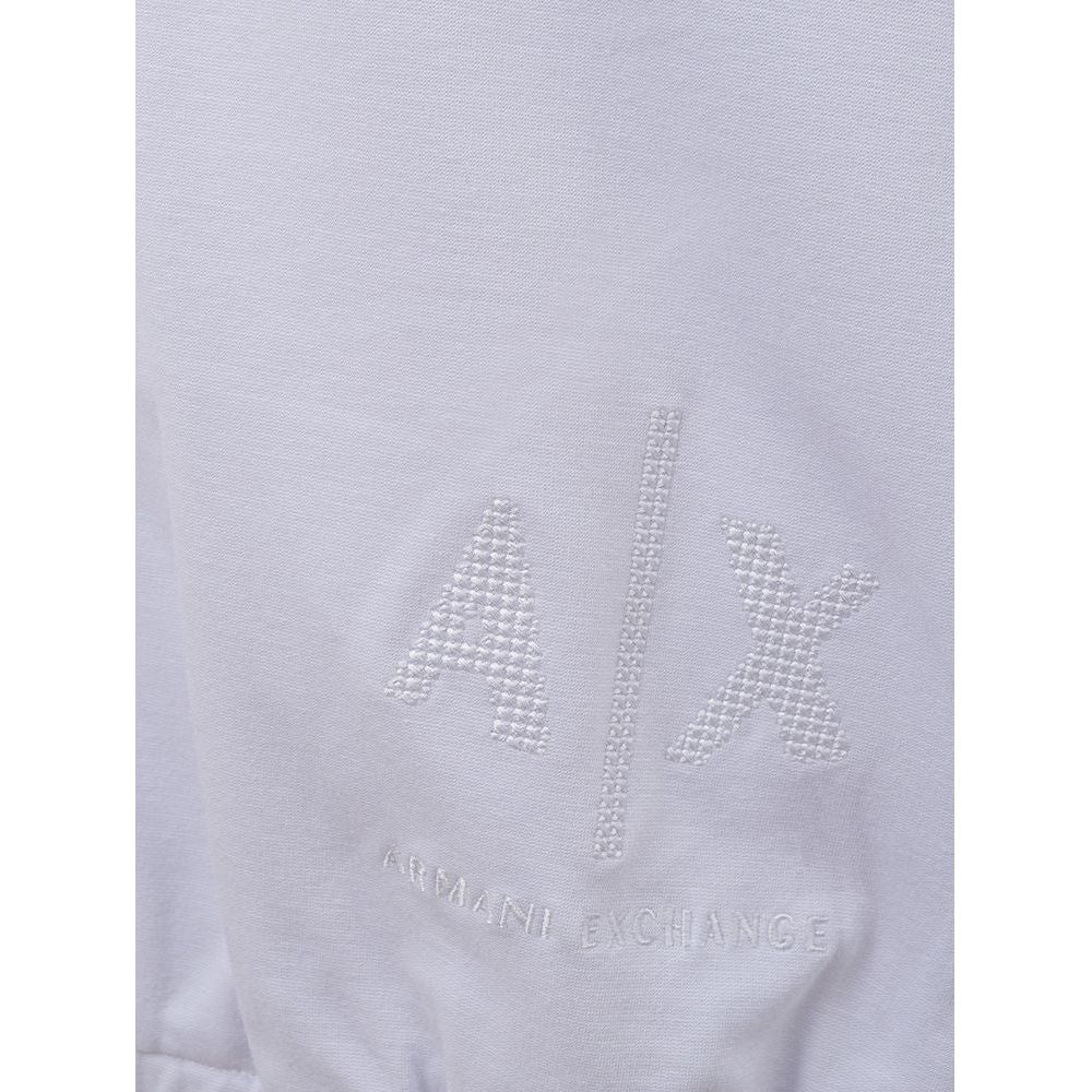 Armani Exchange Chic White Viscose Sweater for Women Armani Exchange Gray