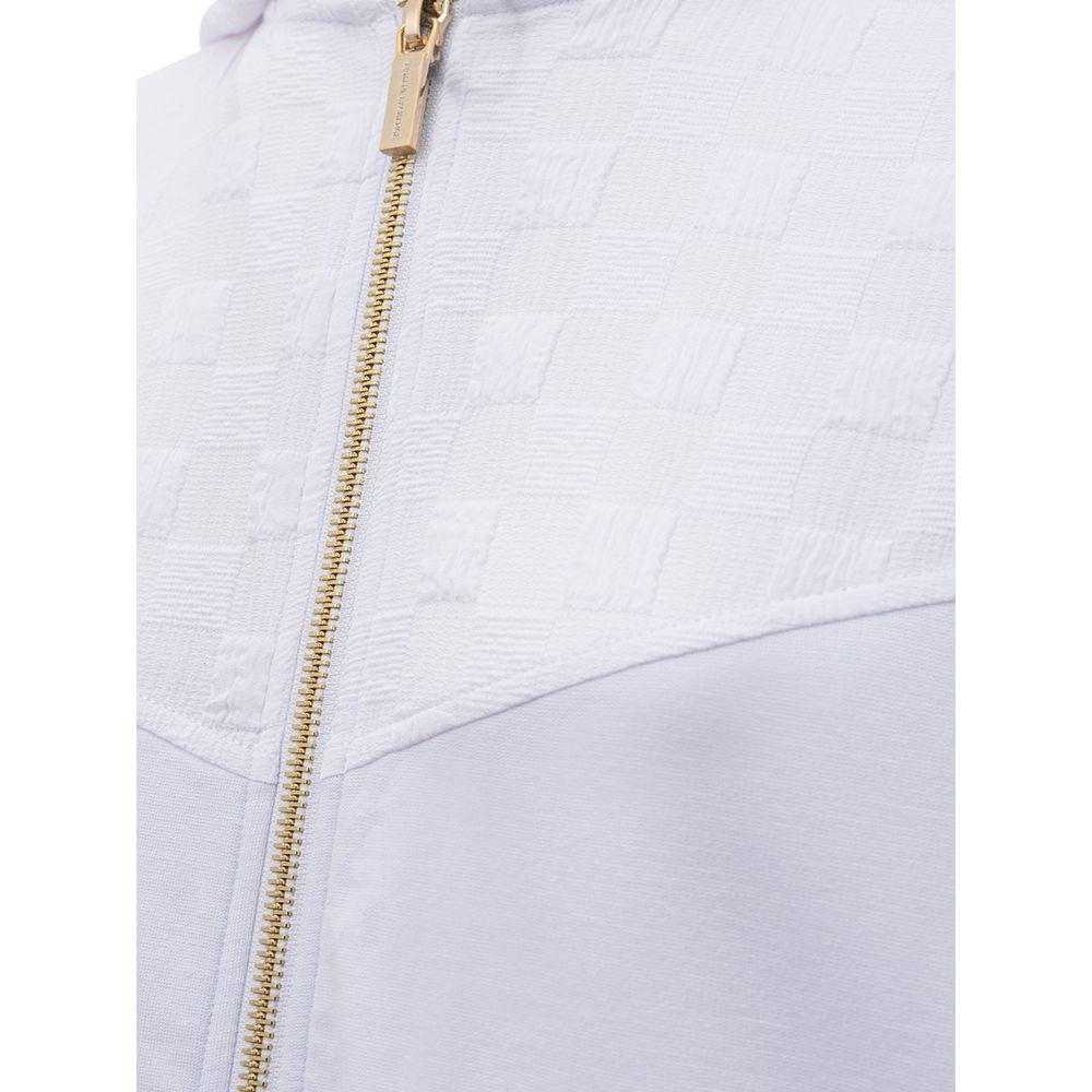 Armani Exchange Chic White Viscose Sweater for Women Armani Exchange Light Gray