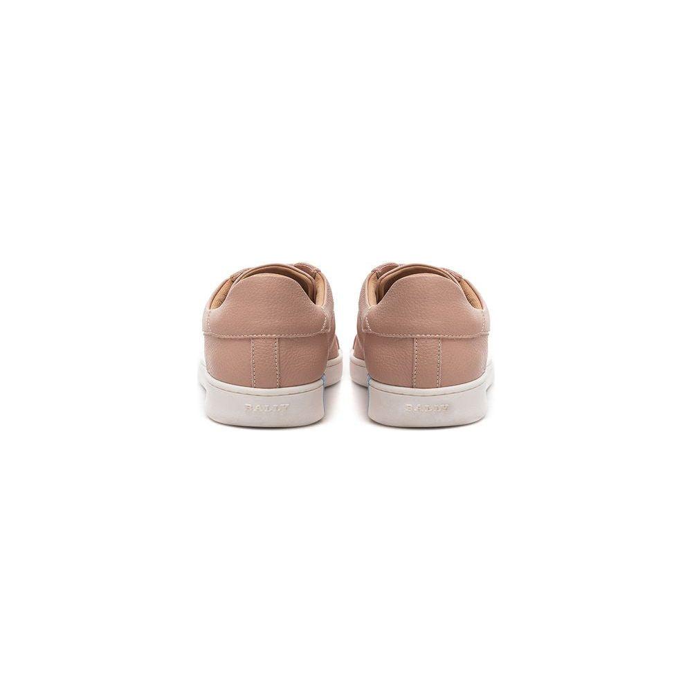 Bally Elegant Pink Leather Sneakers Bally Rosy Brown