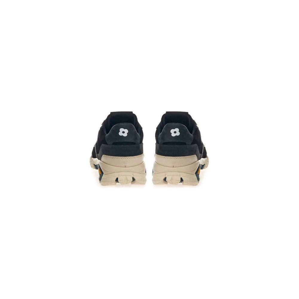 Lardini Black Suede Leather Sneaker Lardini Gray