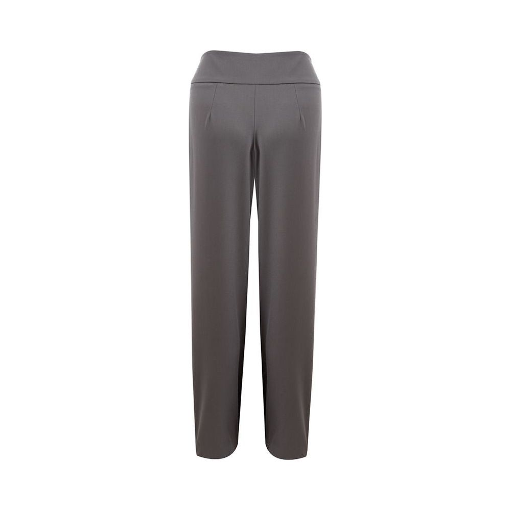 Lardini Chic Gray Wool Trousers for Sophisticated Style Lardini Dim Gray