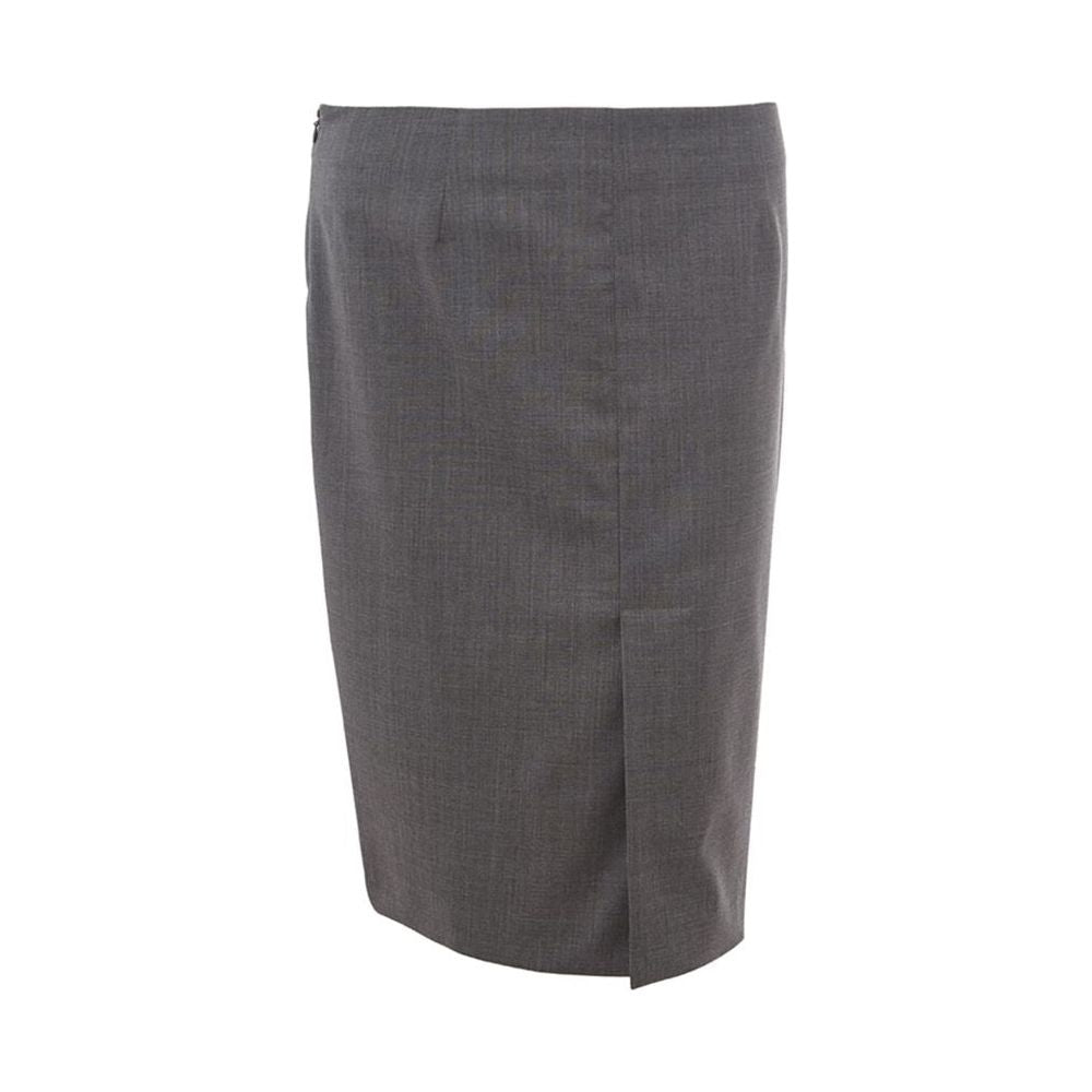 Lardini Chic Gray Wool Pencil Skirt Lardini Dim Gray