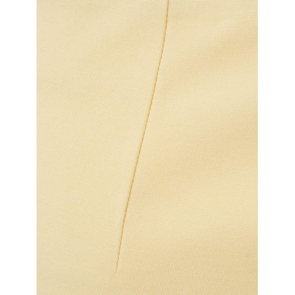 Lardini Elegant Yellow Viscose Skirt for Women Lardini Wheat