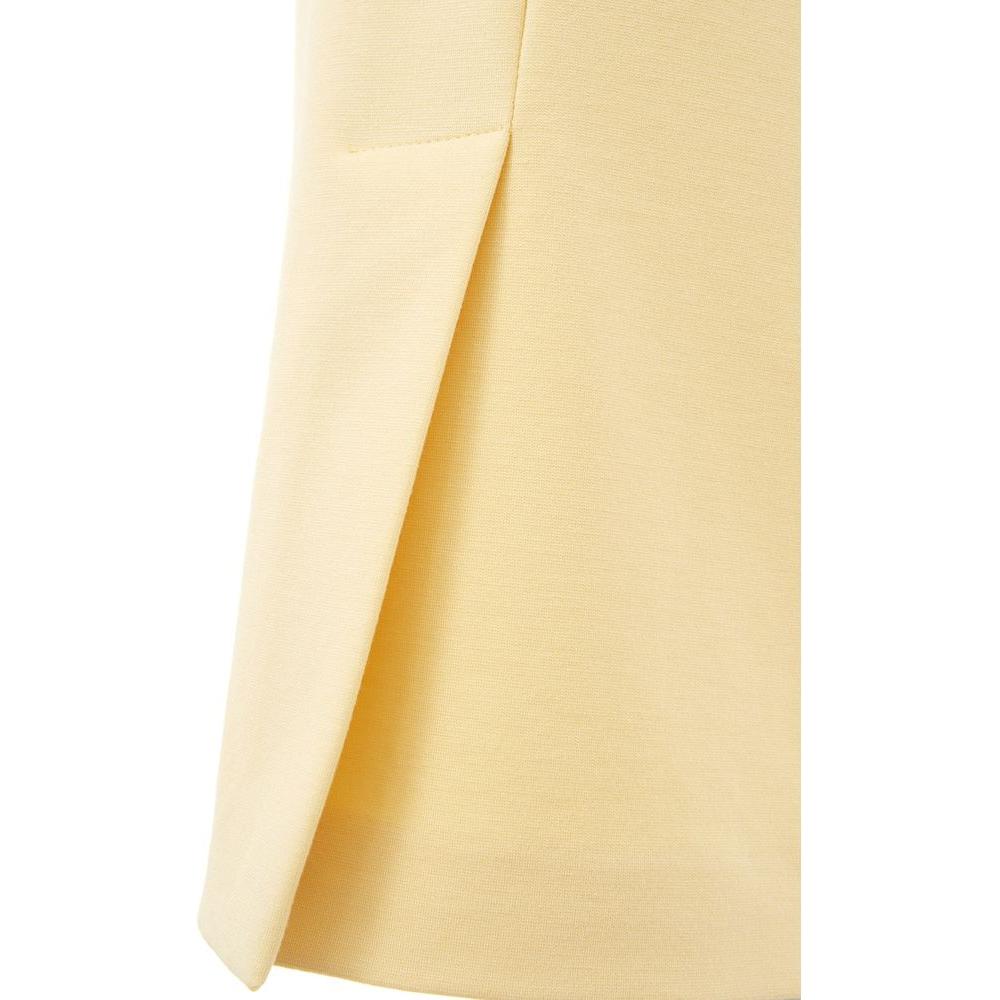 Lardini Elegant Yellow Viscose Skirt for Women Lardini Wheat