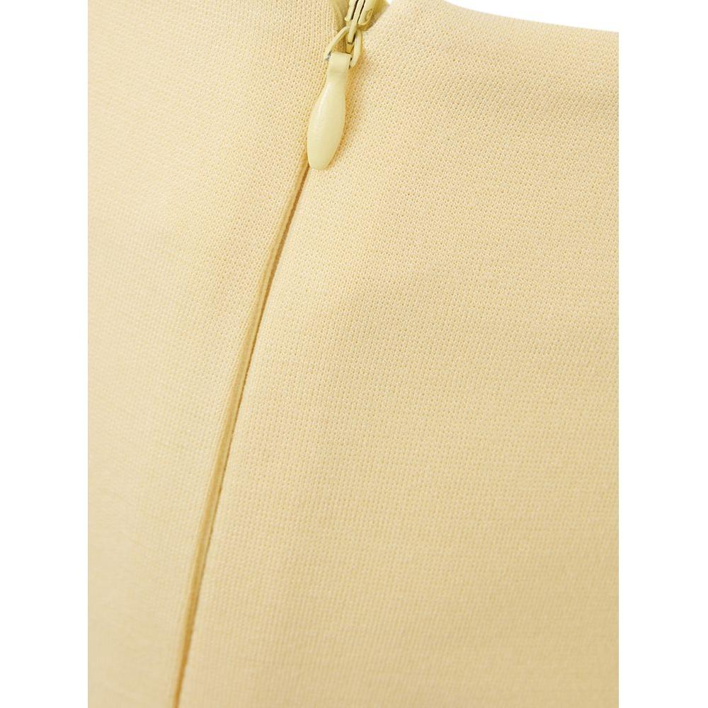 Lardini Elegant Yellow Viscose Skirt for Women Lardini Wheat