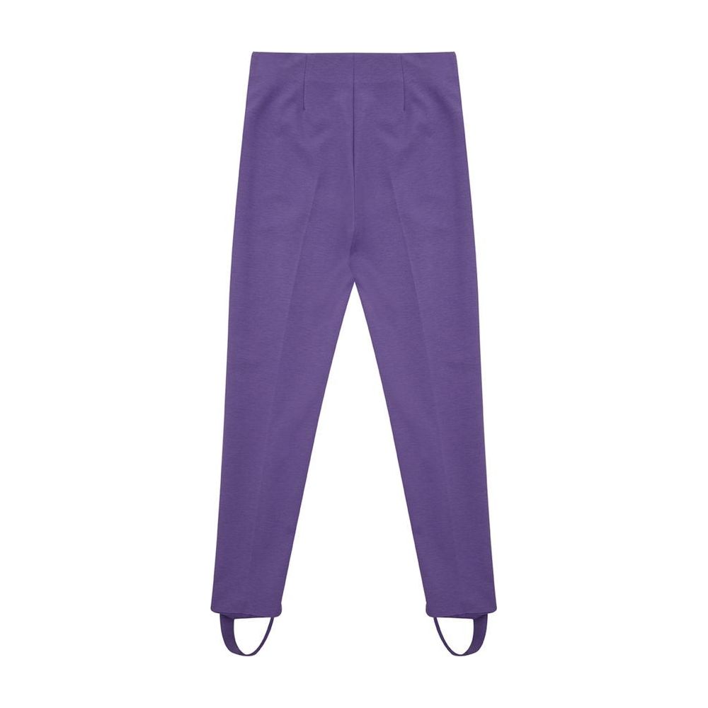 Lardini Elegant Purple Viscose Pants Lardini Dark Slate Blue