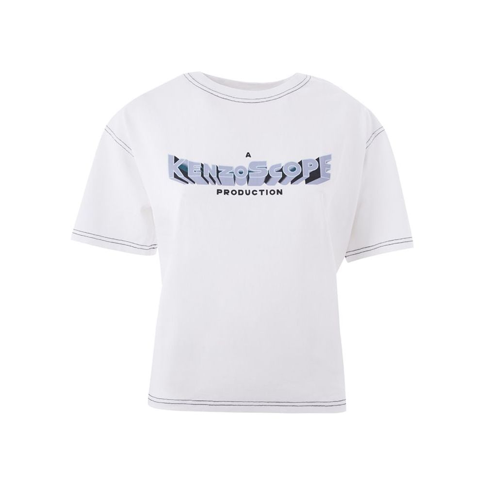 Kenzo Elegant White Cotton Top for Women Kenzo Lavender