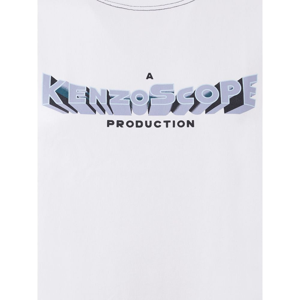 Kenzo Elegant White Cotton Top for Women Kenzo Lavender