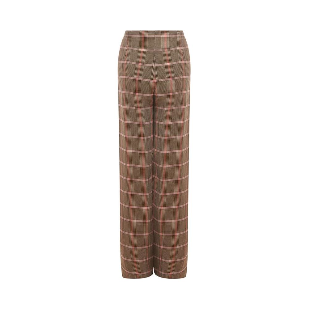 Lardini Elegant Brown Viscose Pants for Women Lardini Dim Gray