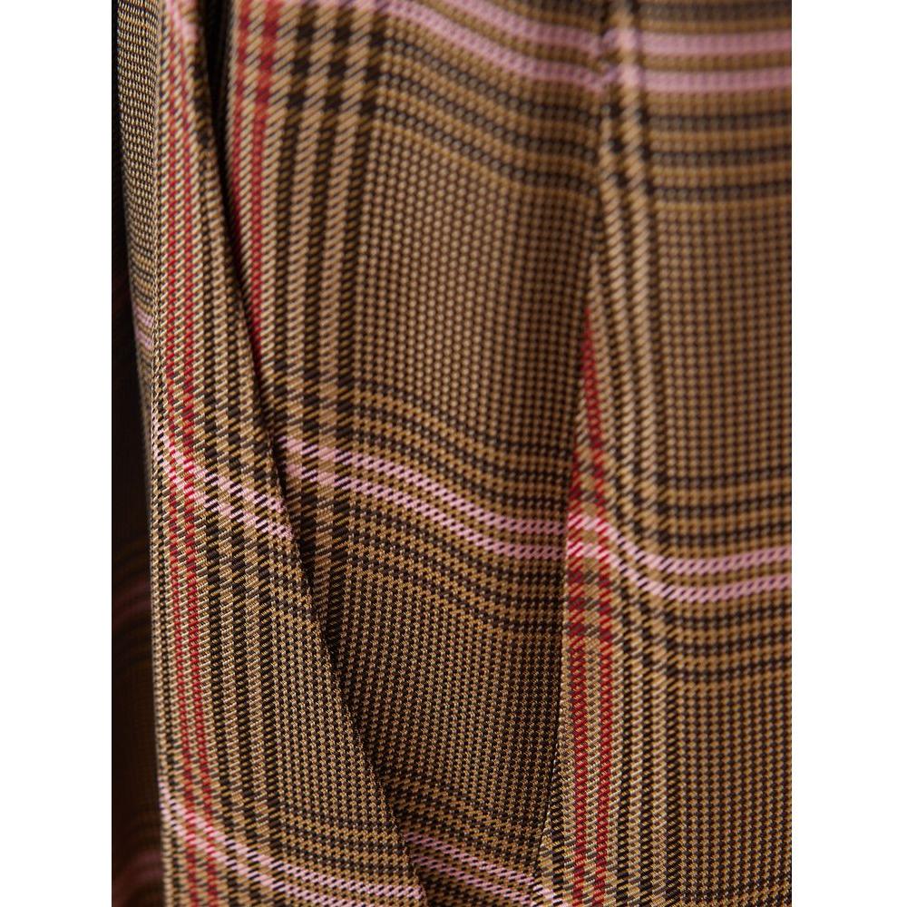 Lardini Elegant Brown Viscose Pants for Women Lardini Dark Olive Green